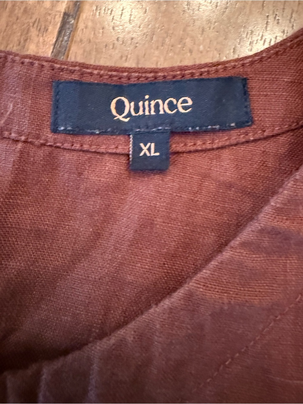 Quince 100% European Linen Sleeveless Tank Top Brown Coastal Earthy Sustainable - Picture 3 of 7